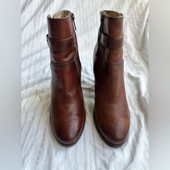 Frye Patty Riding Boots Redwood Size 6.5 M brown leather booties - Picture 6 of 12